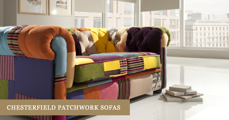 Colorful Chesterfield Patchwork Sofa for Modern Living