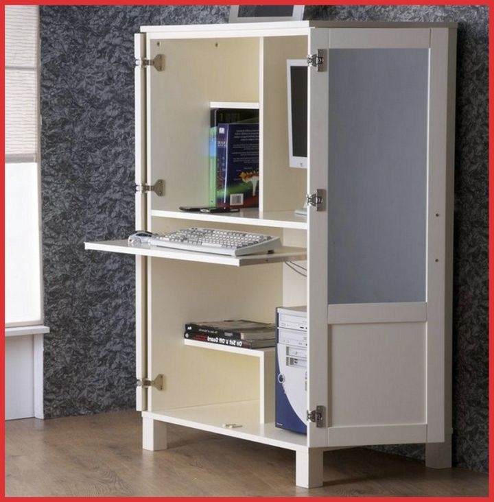 Compact Minimalist Hideaway Desk Cabinet