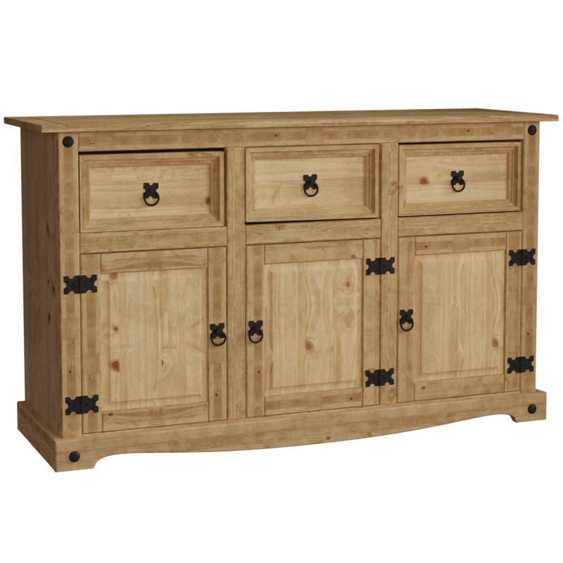 Corona Solid Pine Waxed Mexican Living Room Sideboard