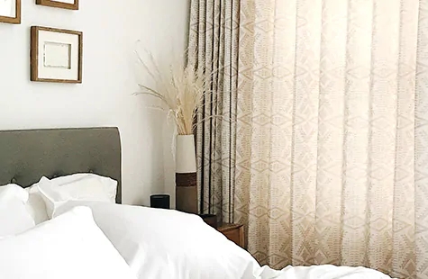 Cozy Bedroom with Pendleton Patterned Curtains
