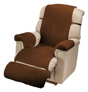 Cozy Brown Sherpa Recliner Cover for Comfort