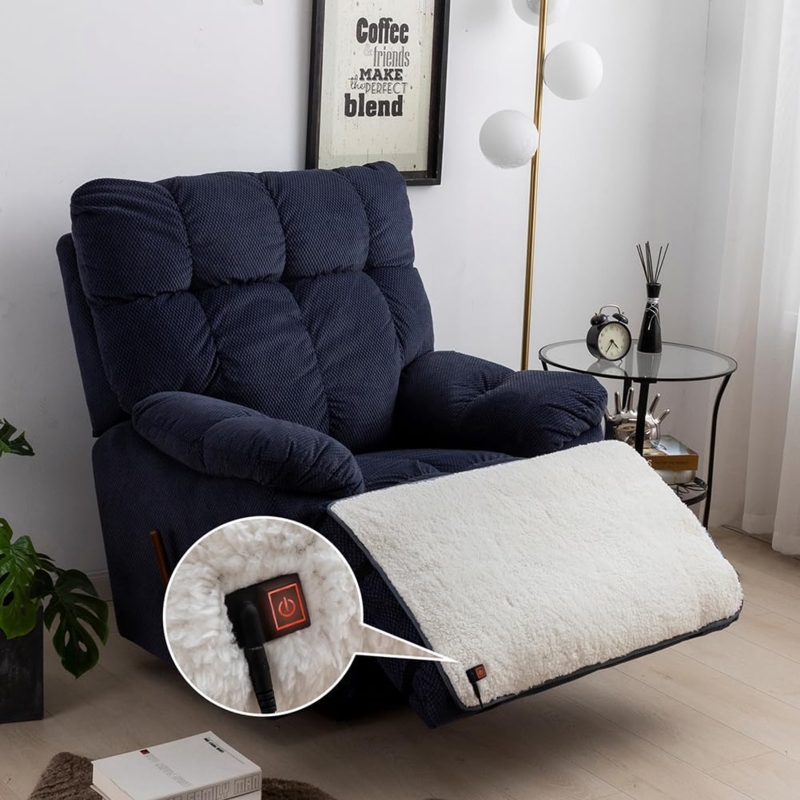 Cozy Heated Recliner Chair Cover for Footrest
