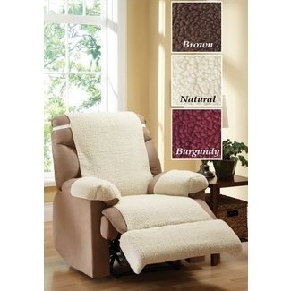 Cozy Neutral Recliner Covers in Brown, Natural, Burgundy