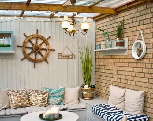 Cozy Outdoor Nautical Decor with Beach Vibes