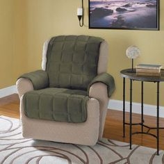 Cozy Recliner Footrest and Armchair Slipcover
