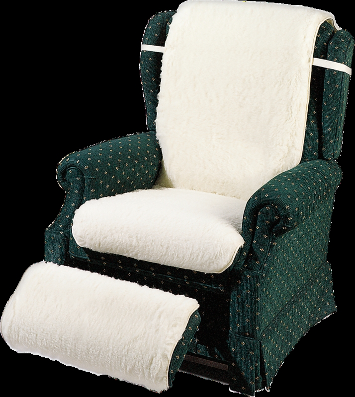 Cozy White Faux Fur Recliner Footrest Covers