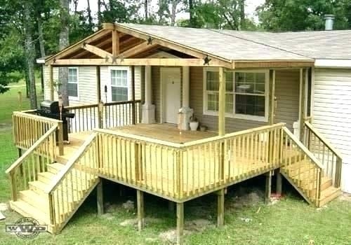 Crafted Mobile Home Porch Kits with Dual Staircases