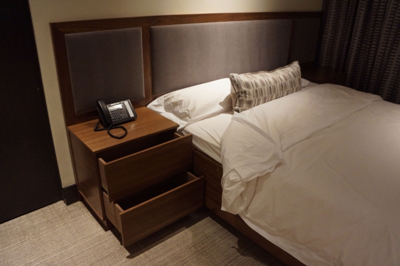 Custom Black Walnut King Bed with Built-In Nightstands