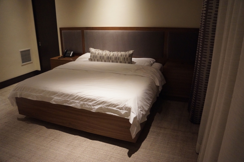 Custom Black Walnut King Bed with Built-in Nightstands