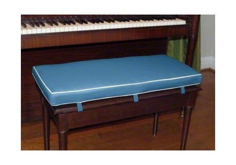 Deluxe Custom Blue Piano Bench Cushion