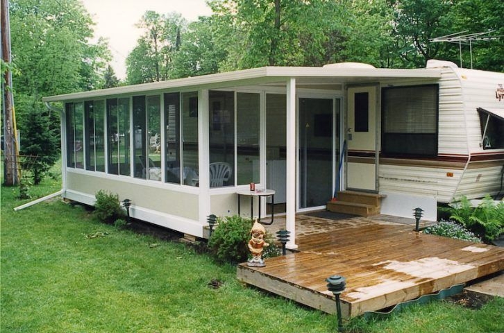 DIY Sunroom Kit Attached to Camper Porch