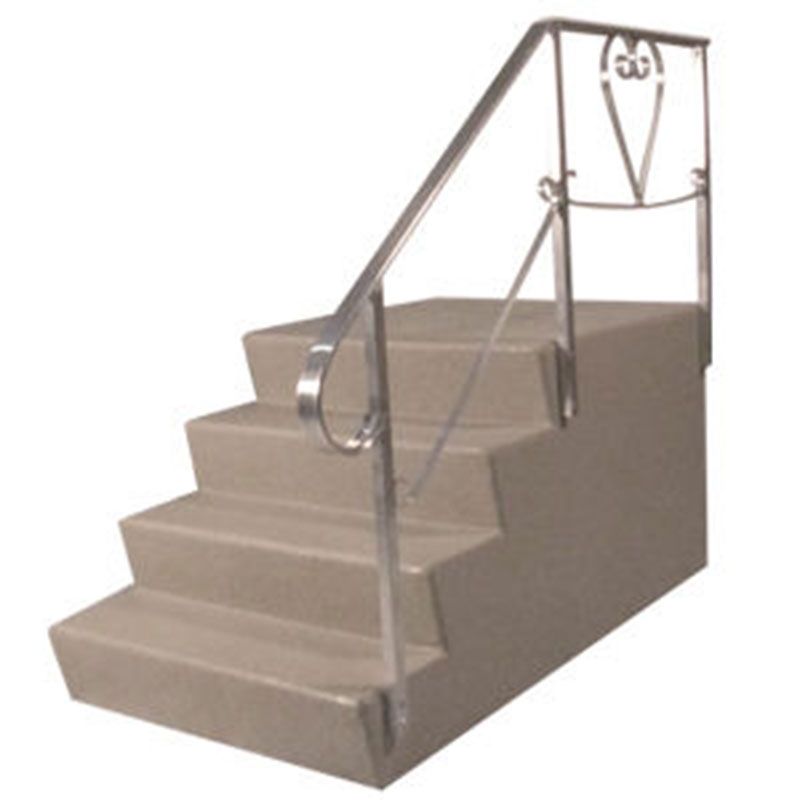 Durable Concrete Mobile Home Entry Steps with Metal Railings