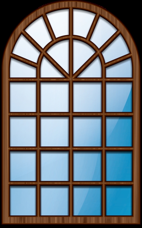 Elegant Arched Lattice Wooden Window Design