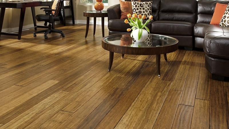 Elegant Bamboo Flooring in Modern Living Room