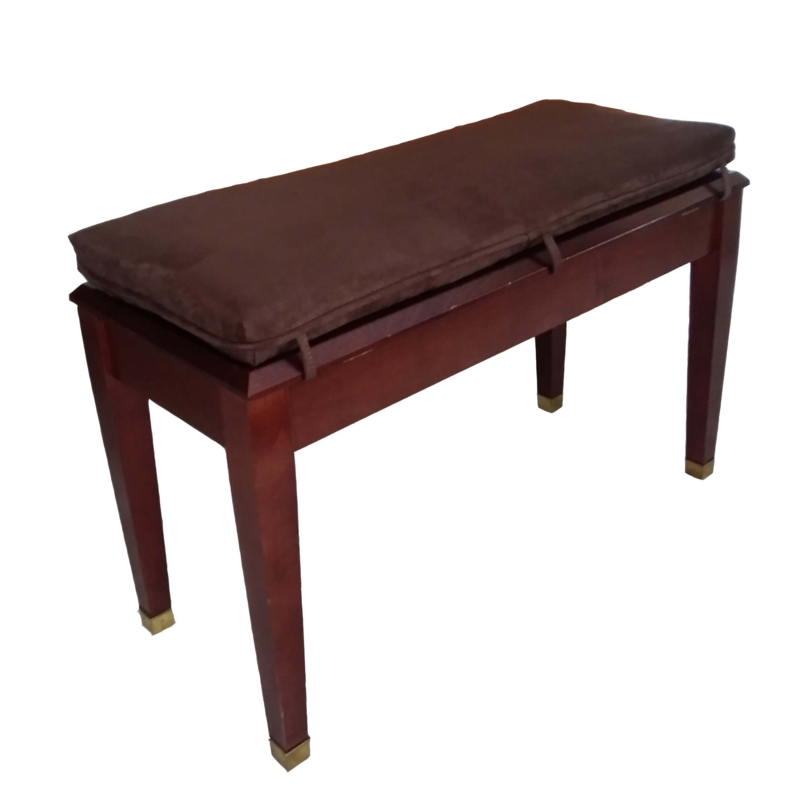 Elegant Brown Piano Bench Cushion Cover