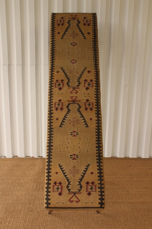 Elegant Custom Kilim Bench with Geometric Patterns