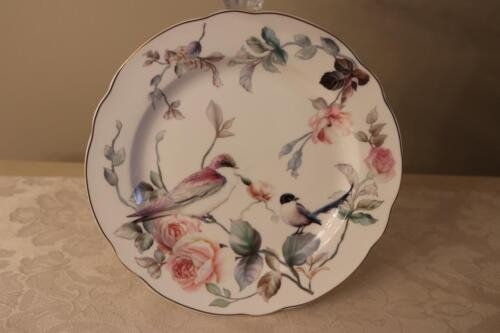 Elegant Floral and Bird Spring Garden Salad Plates