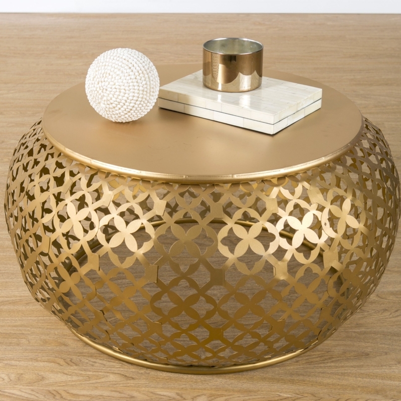 Gold Drum Coffee Tables