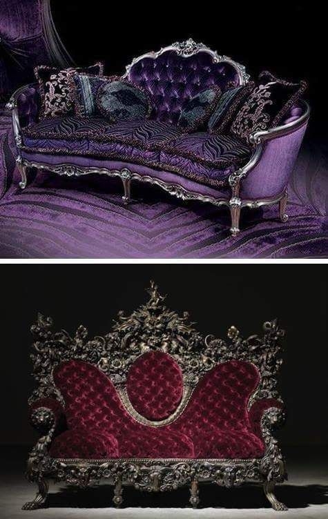 Elegant Gothic Victorian Living Room Sofa Designs