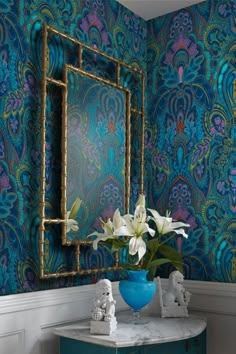 Elegant Jewel Tone Wallpaper for Luxurious Interiors
