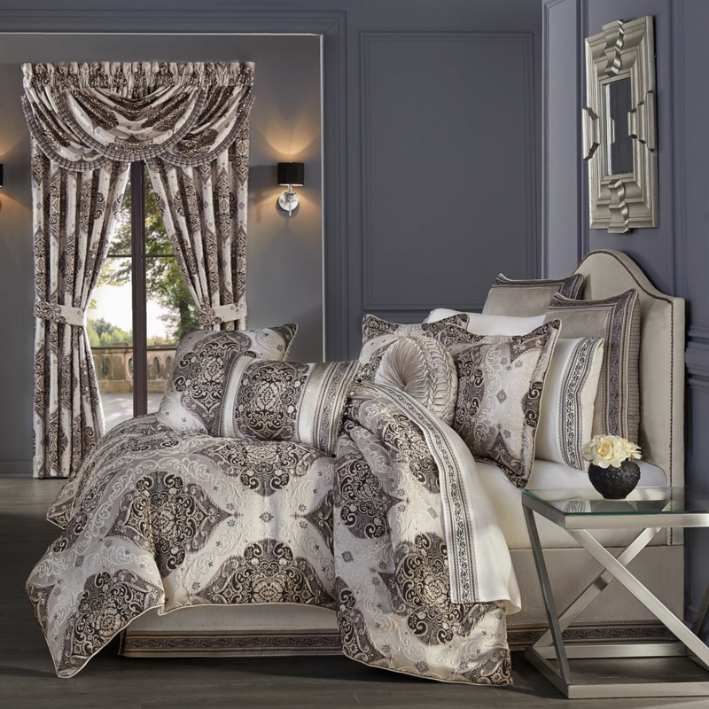 Elegant Luxury Comforter and Curtain Sets for Bedroom