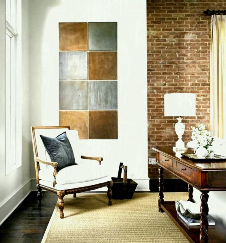 Elegant Masculine Wall Art in Rustic Living Room