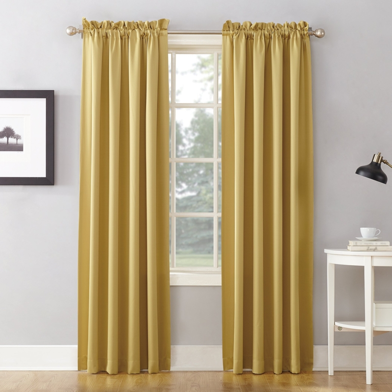 Elegant Mustard Colored Curtains for Bright Interiors