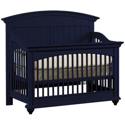 Elegant Navy Blue Baby Crib with Classic Design