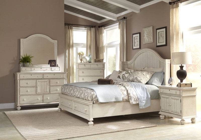 Elegant Off White Bedroom Furniture Set Design
