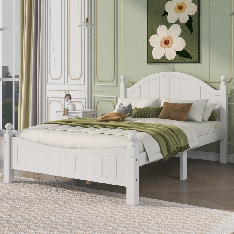Elegant Off-White Bedroom Furniture with Green Accents
