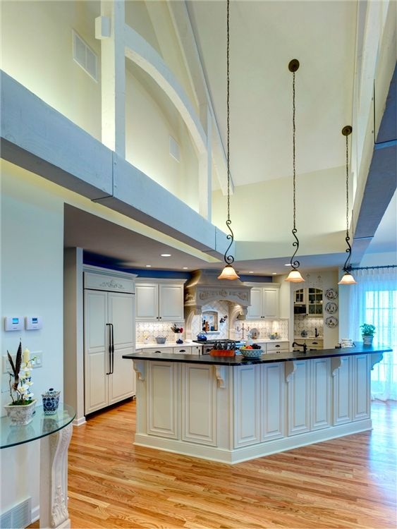 Elegant Pendant Lighting for Vaulted Ceiling Kitchen