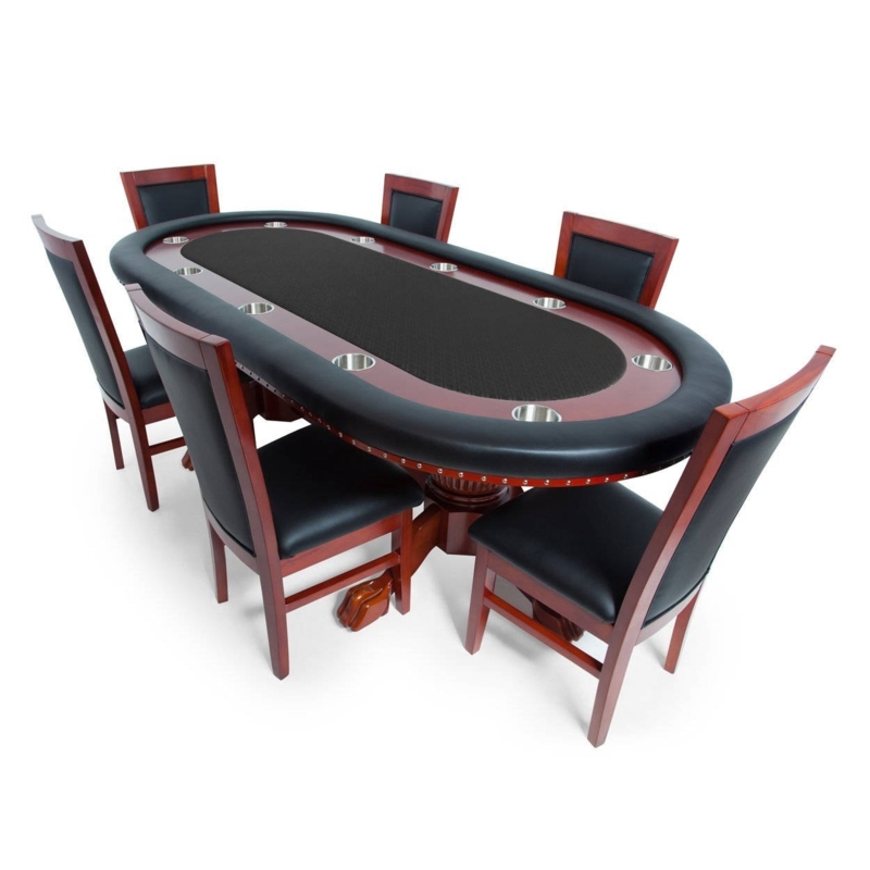 Elegant Rockwell Poker Table with Six Chairs
