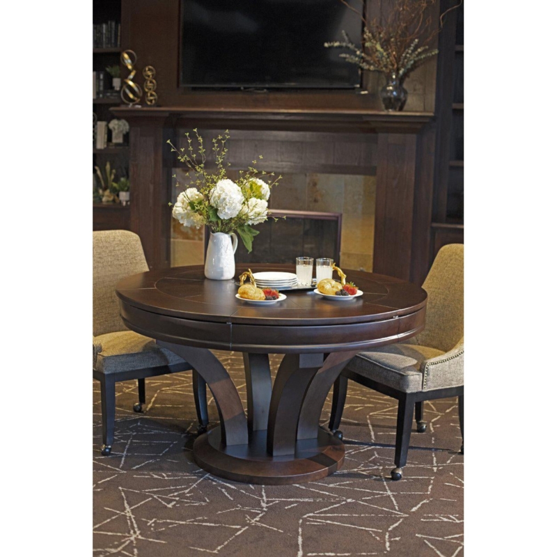 Elegant Round Poker Dining Room Table Design