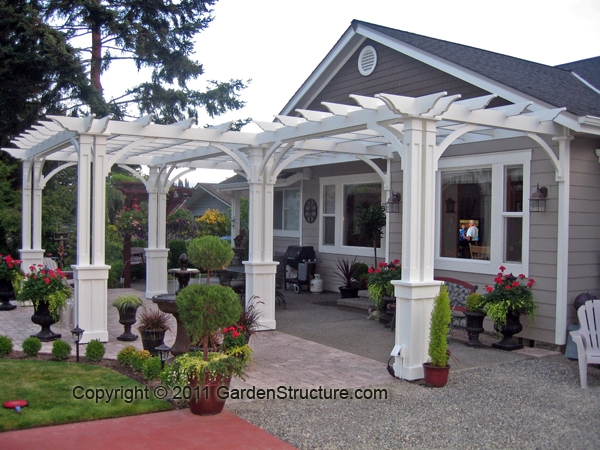 Elegant White Pergola Design for Outdoor Living