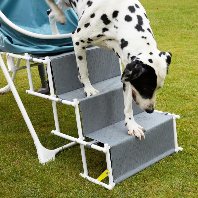 Elevated Portable Dog Bath Tub with Stairs