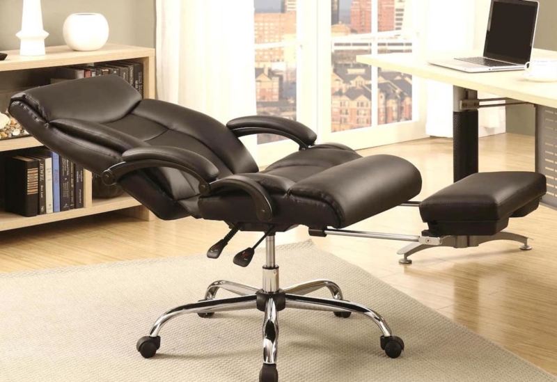 Ergonomic Reclining Office Chair with Footrest