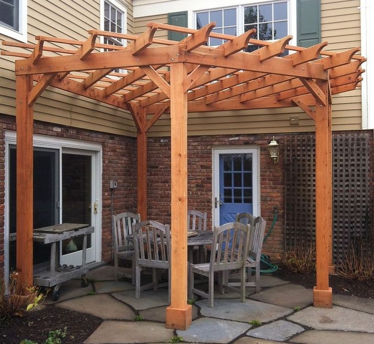 Exterior : Captivating L Shape Pergola In Black Color Featuring L ...