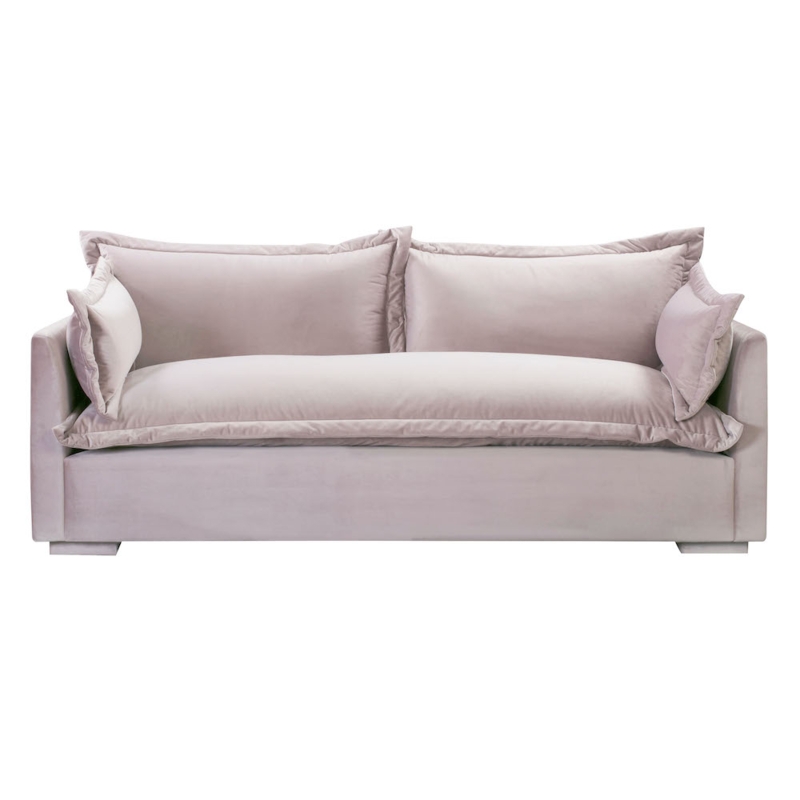 Freya Mauve Velvet Modern Sofa Design