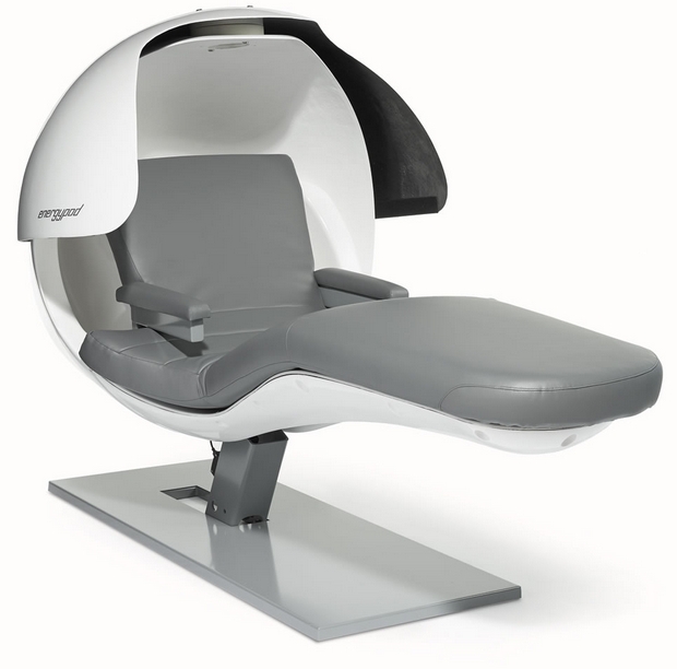 Futuristic Nap Pod Chair with Privacy Canopy