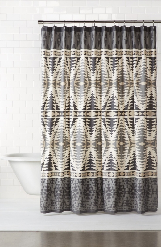 Geometric Patterned Pendleton Shower Curtain