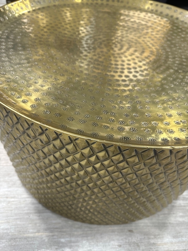 Gold Drum Coffee Table  Peak Interiors Retail
