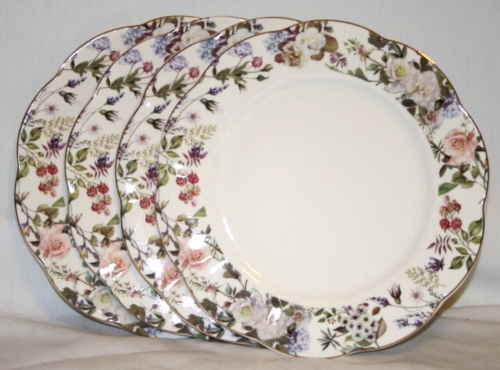 Grace Teaware Wildflower Roses Porcelain Dinner Plates