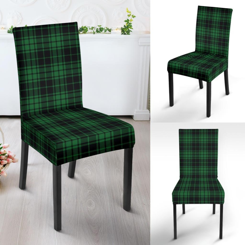 Green Tartan Plaid Pattern Dining Chair Slipcover