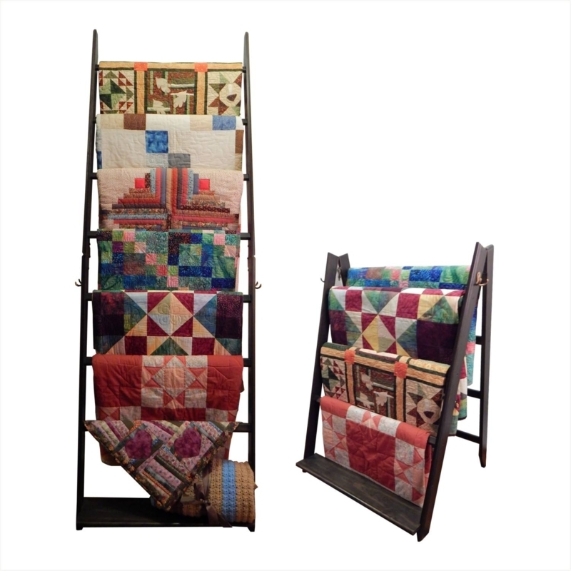 Handcrafted Solid Wood Quilt Ladder Display Rack
