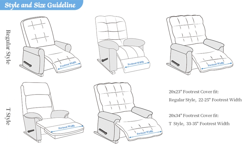 Heated Recliner Chair Footrest Cover Size Guide