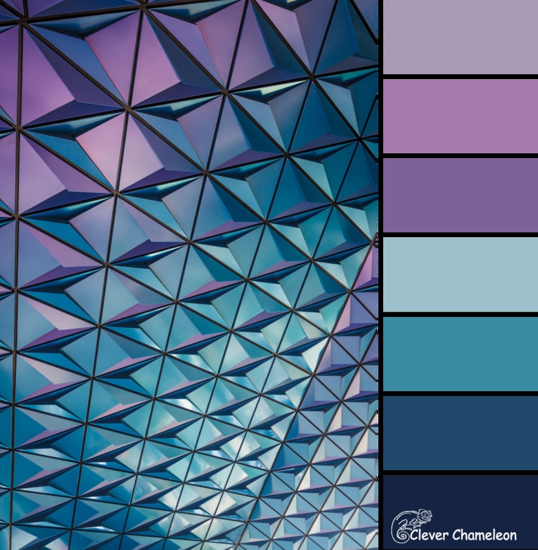Jewel Tone Geometric Triangle Wall Design