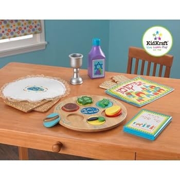 KidKraft Shabbat Toy Set on Wooden Table