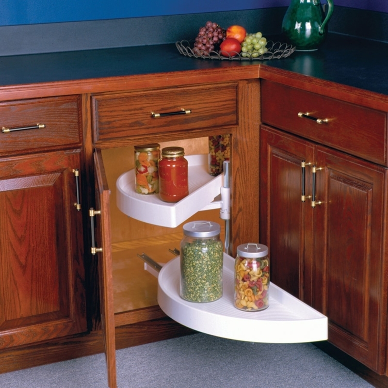 Knape & Vogt Two-Tier Plastic Lazy Susan Cabinet Organizer