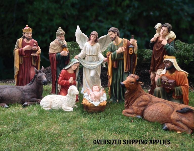 Large Outdoor 12-Piece Nativity Scene Set