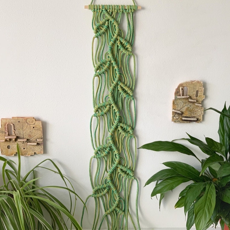 Long Narrow Vertical Wall Art, Boho Urban Jungle, Gift for First ...